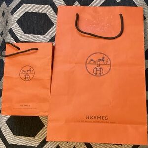 Hermes big and small paper bags